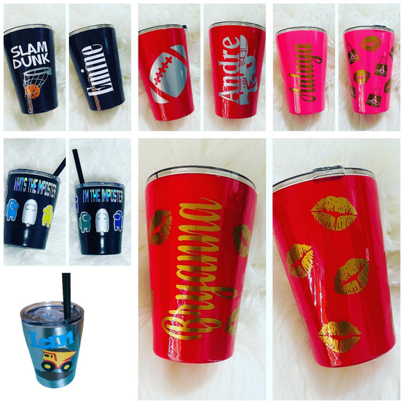 Custom Order Kids Stainless Steel Tumblers (multiple size)