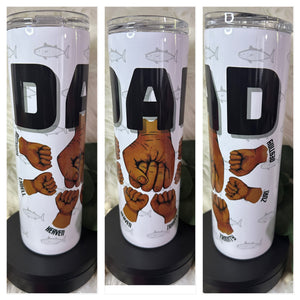 Dad Fist Stainless Steel Skinny Tumbler