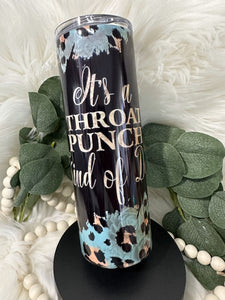 Throat Punch 20 oz Stainless Steel Skinny Tumbler