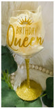 Birthday Queen Wine Glass