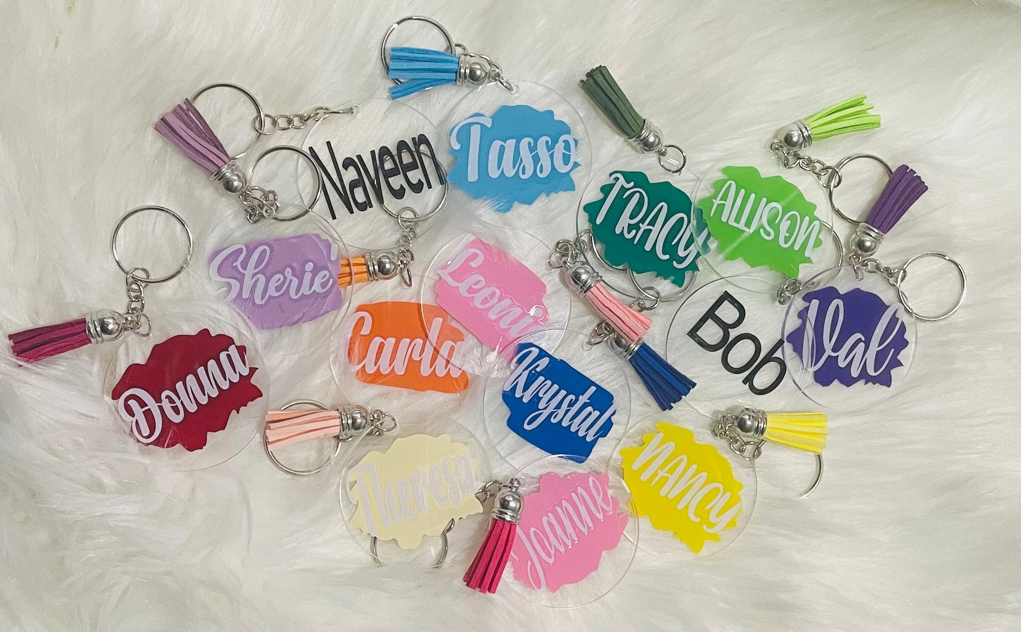 Endlessly Lorraine Resin Alphabet Letter Keychains